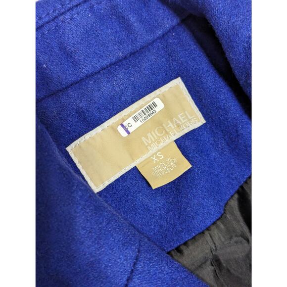 Michael Kors Royal Blue Wool Peacoat Double Breasted Jacket Outerwear Outdoor - Picture 4 of 5